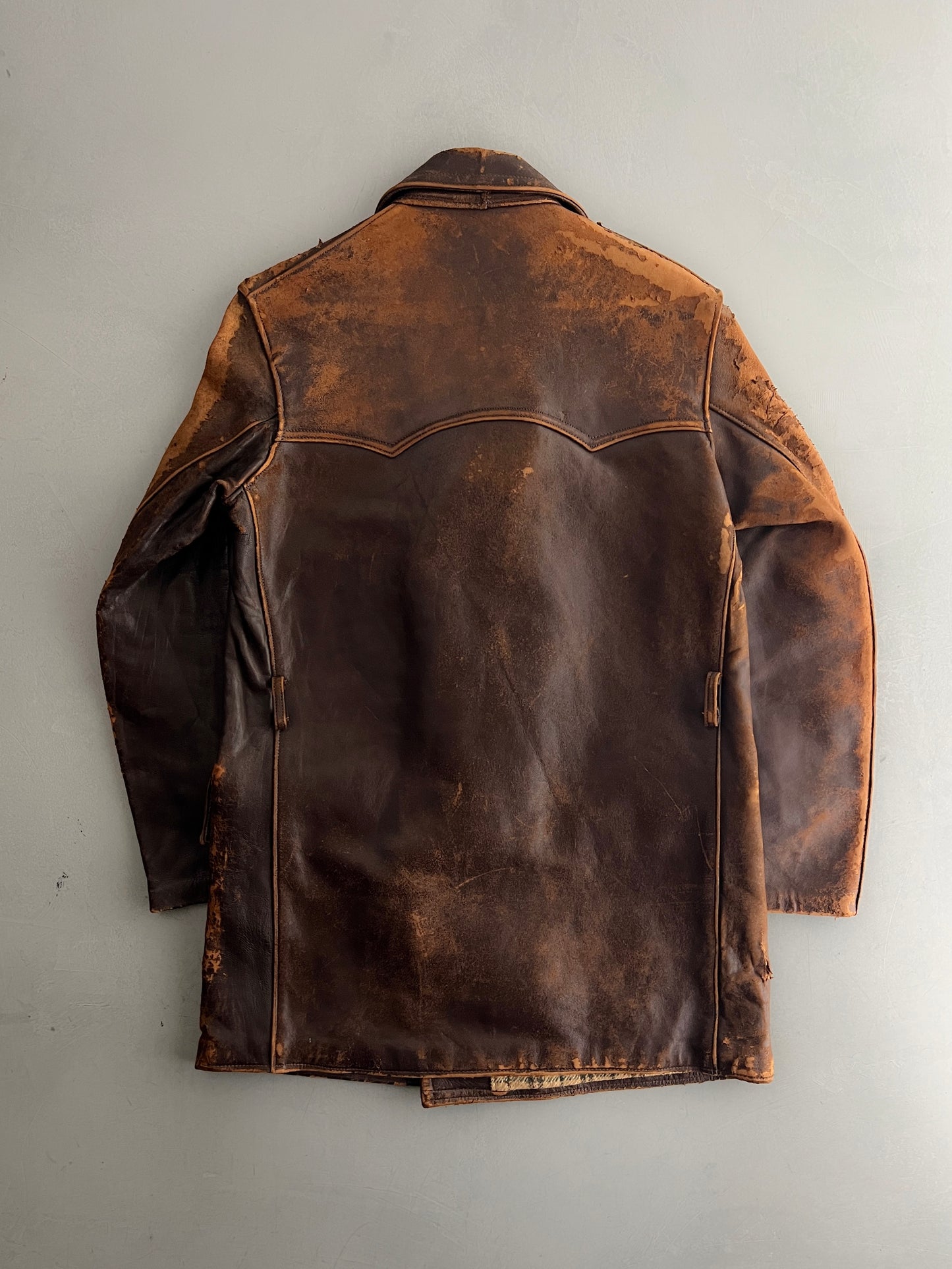 1940's French Leather Motorist Jacket [L]