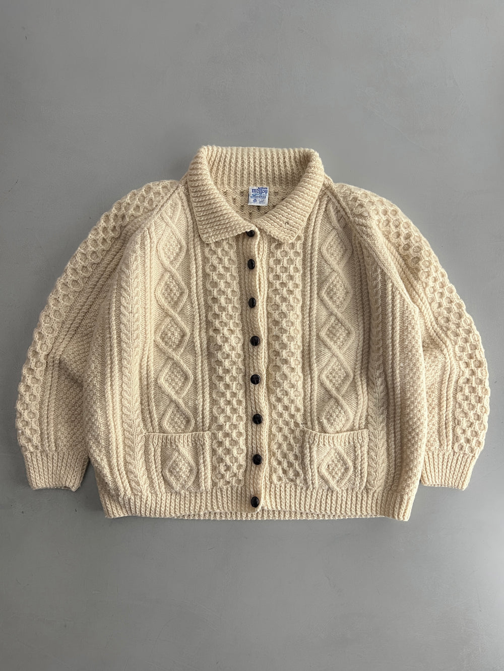 John Molloy Cable Knit Wool Fisherman Sweater [XL]
