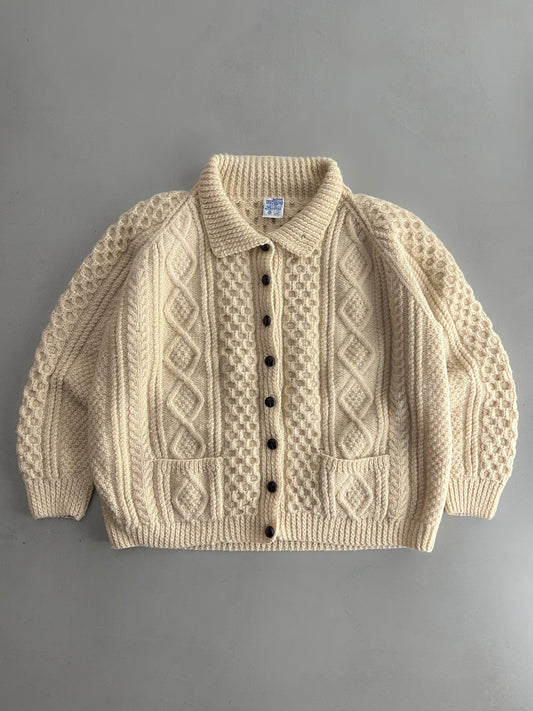 John Molloy Cable Knit Wool Fisherman Sweater [XL]