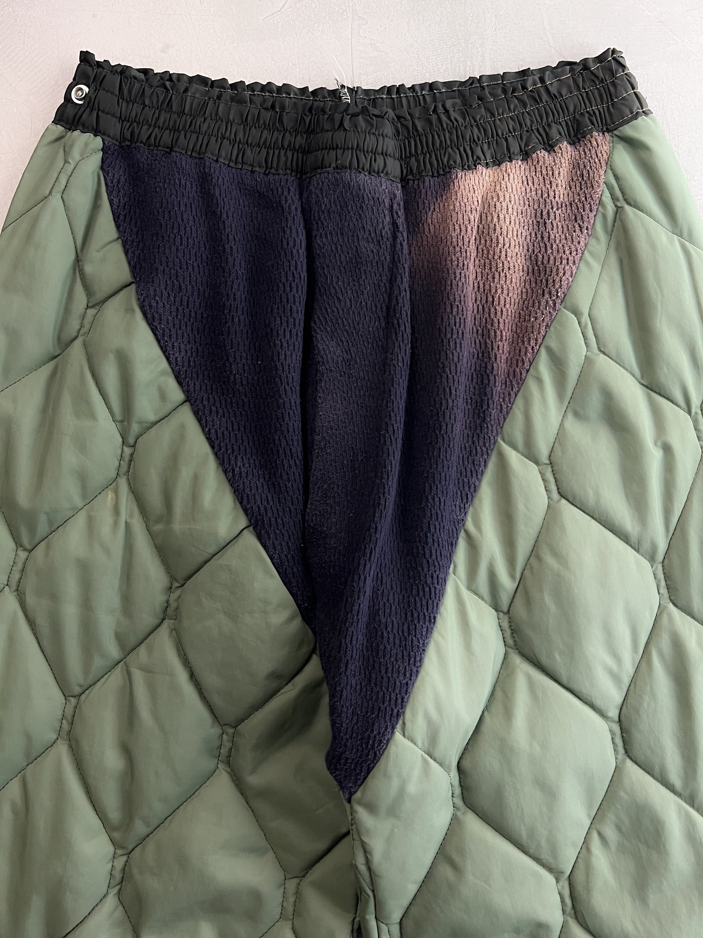 70's/80's Quilted Liner Pants [27"]