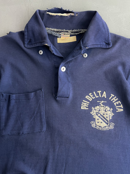 1960's Thrashed Phi Delta Theta Polo Shirt [S]