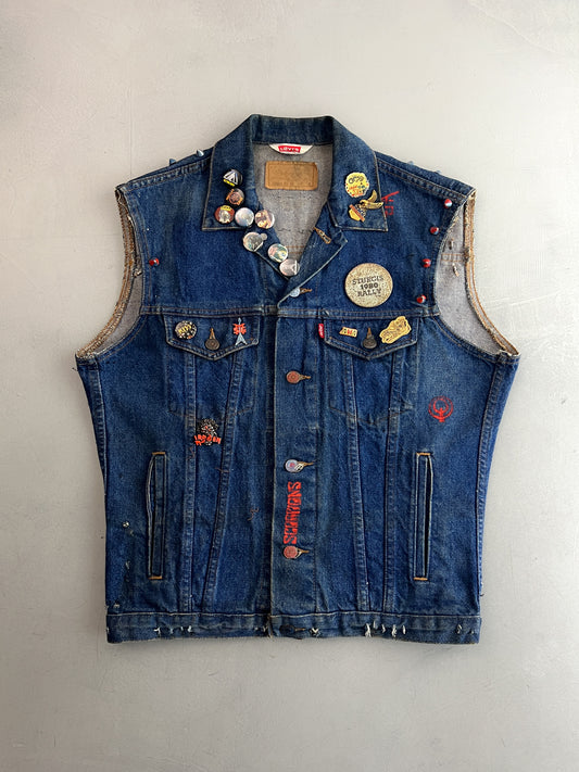 70's/80's Levi's Studded Denim Vest [M]