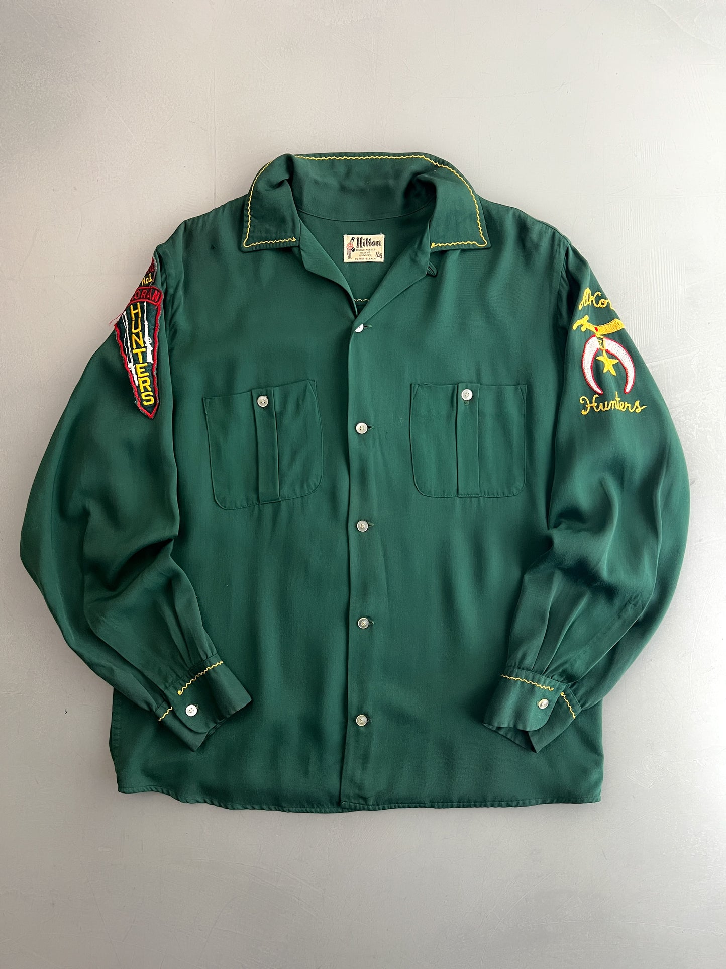 50's/60's Hilton Loop Collar Rayon Shirt [M]