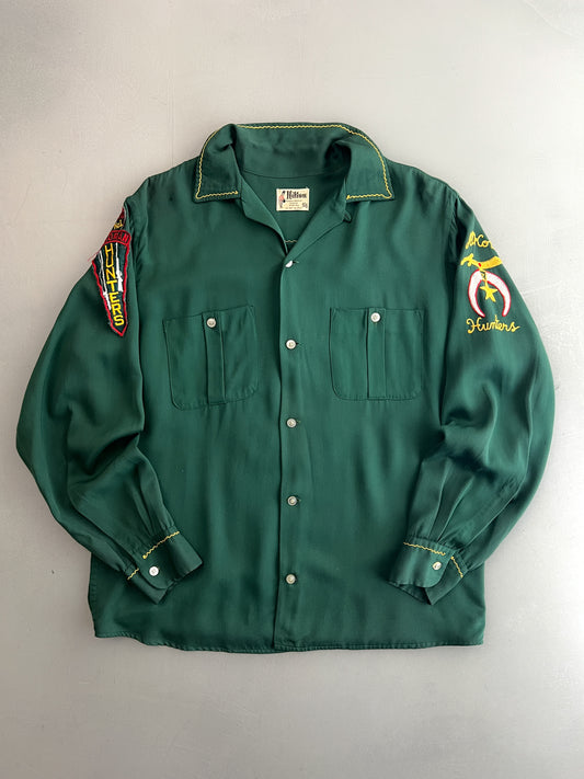 50's/60's Hilton Loop Collar Rayon Shirt [M]