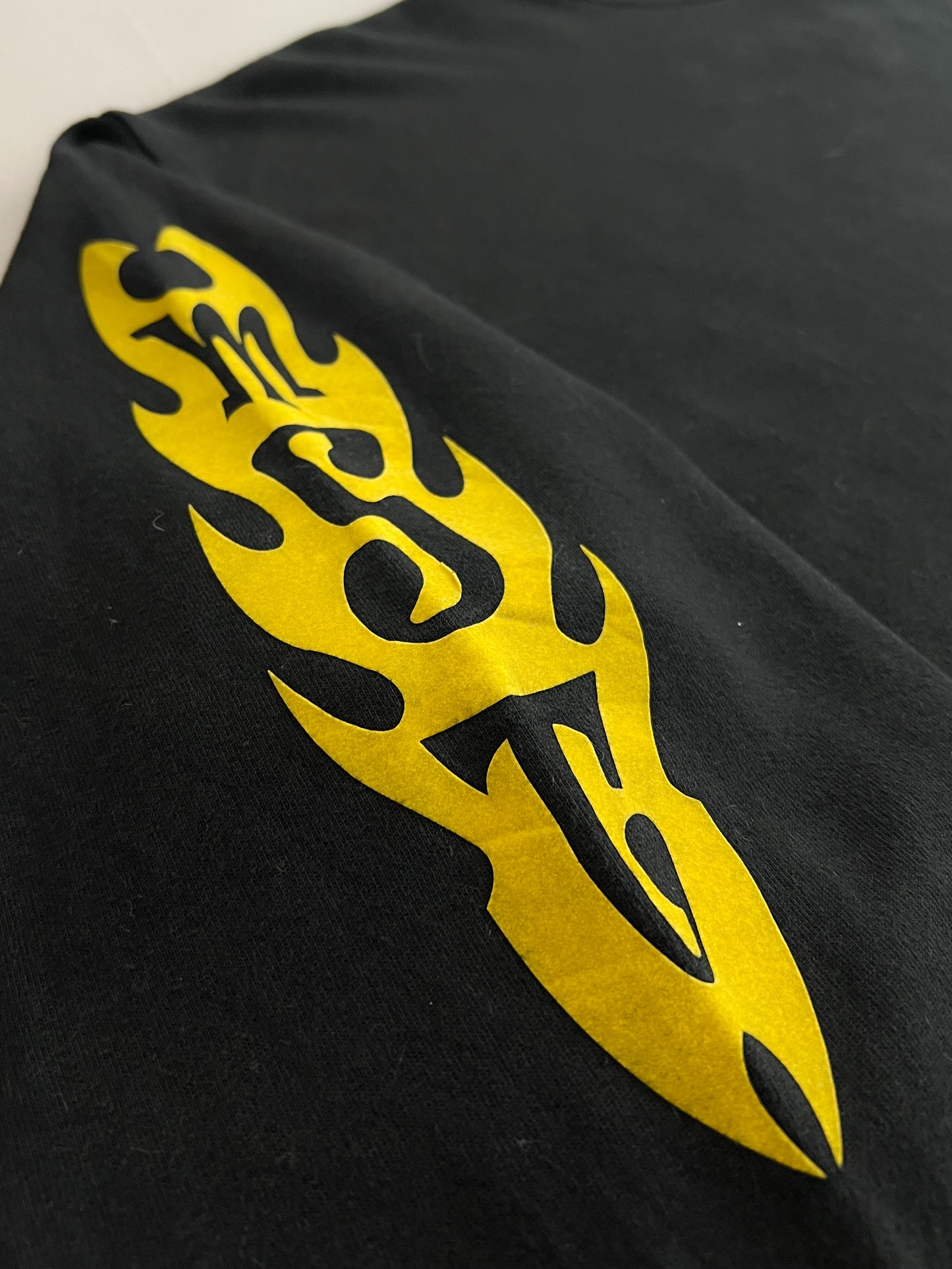 90's Flock Print Moto Sweatshirt [XL]