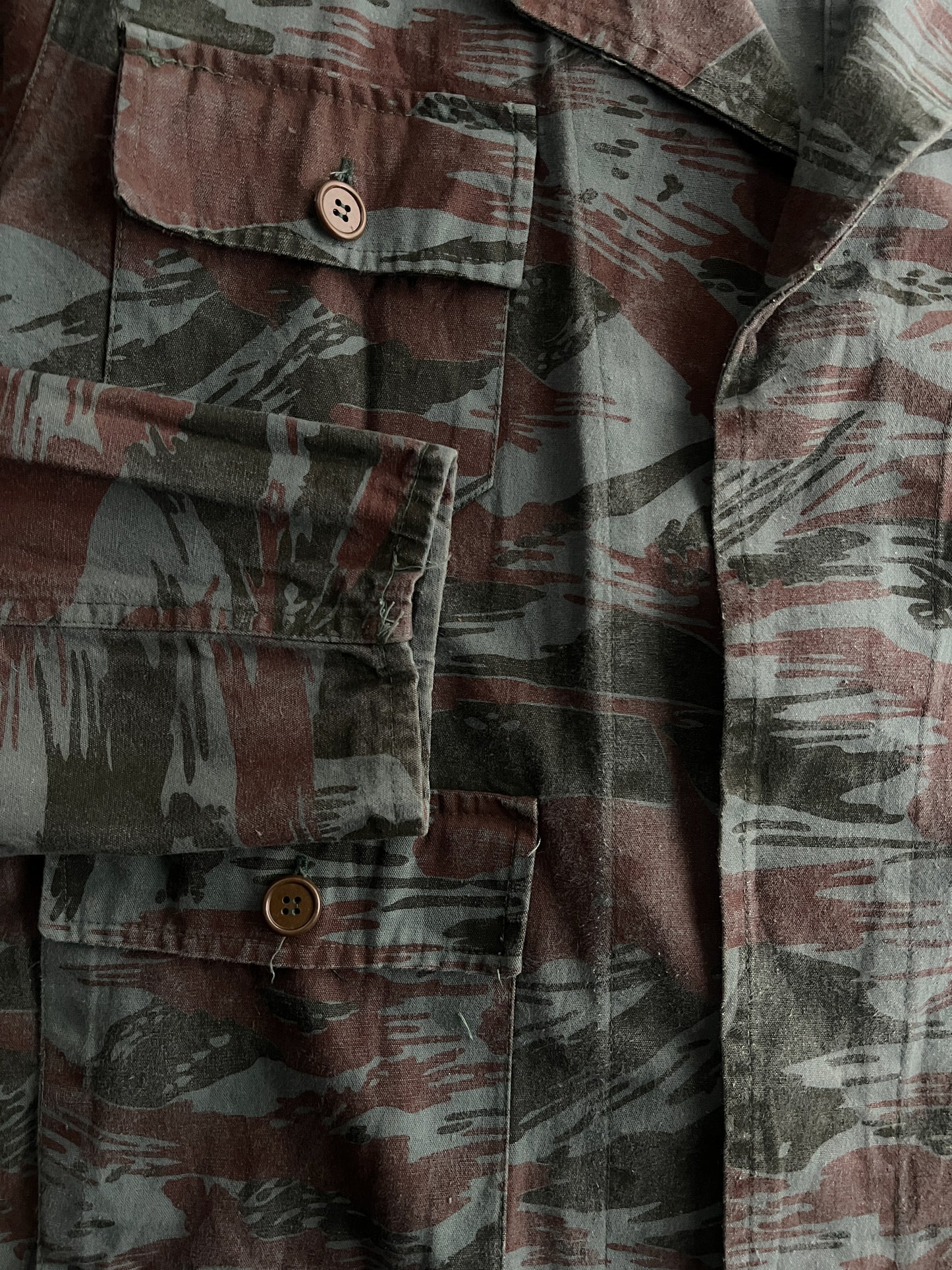 1970's "Tiger Stripe" Camo French Hunting Jacket [L]