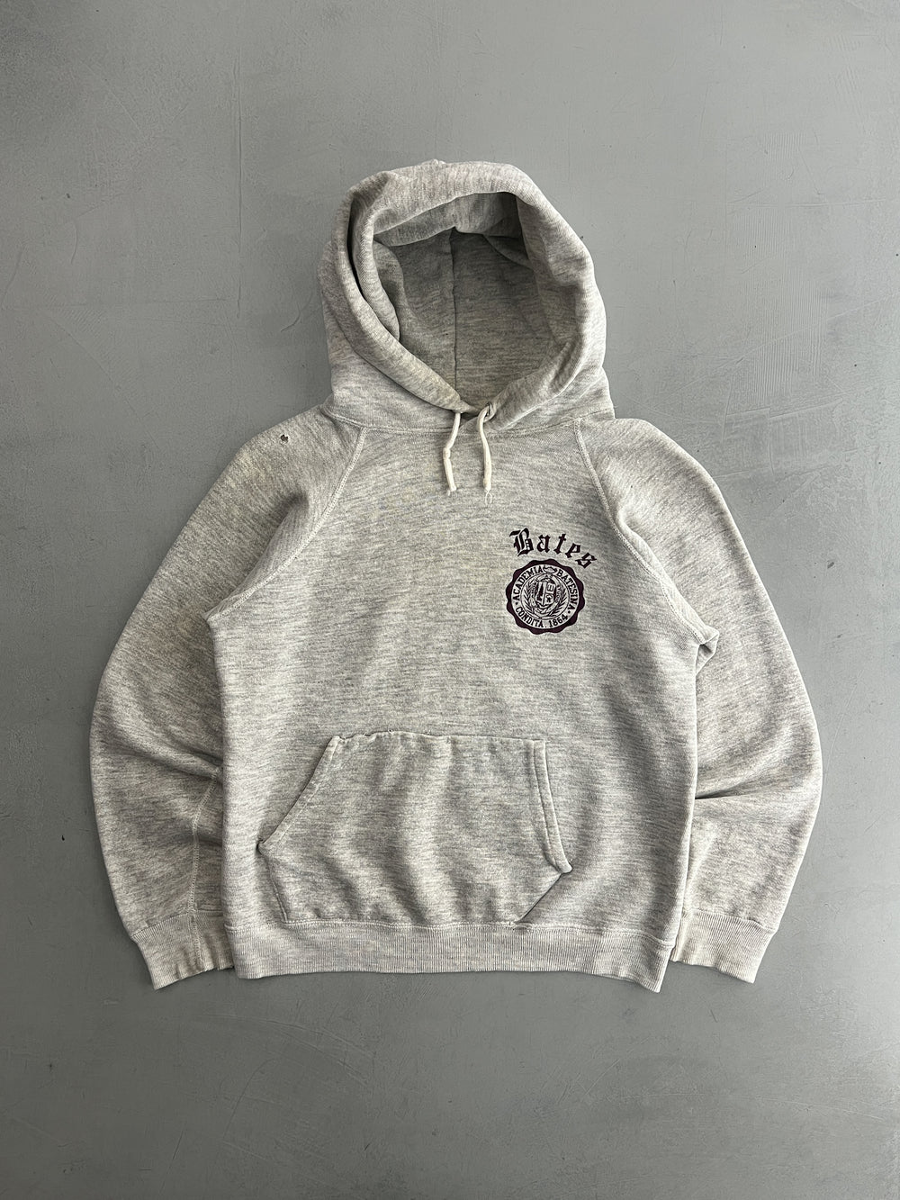 1960's Champion Blue Bar Bates Hooded Sweatshirt [S]