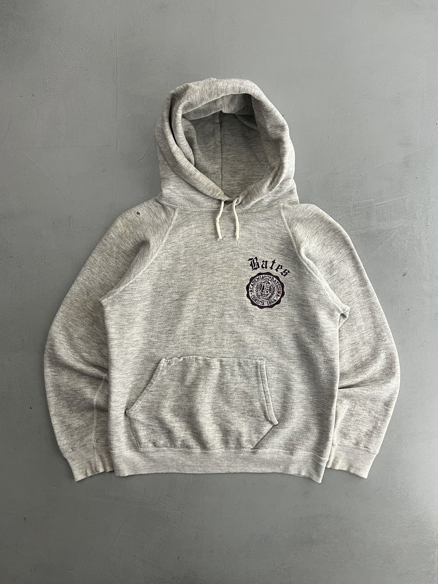 1960's Champion Blue Bar Bates Hooded Sweatshirt [S]