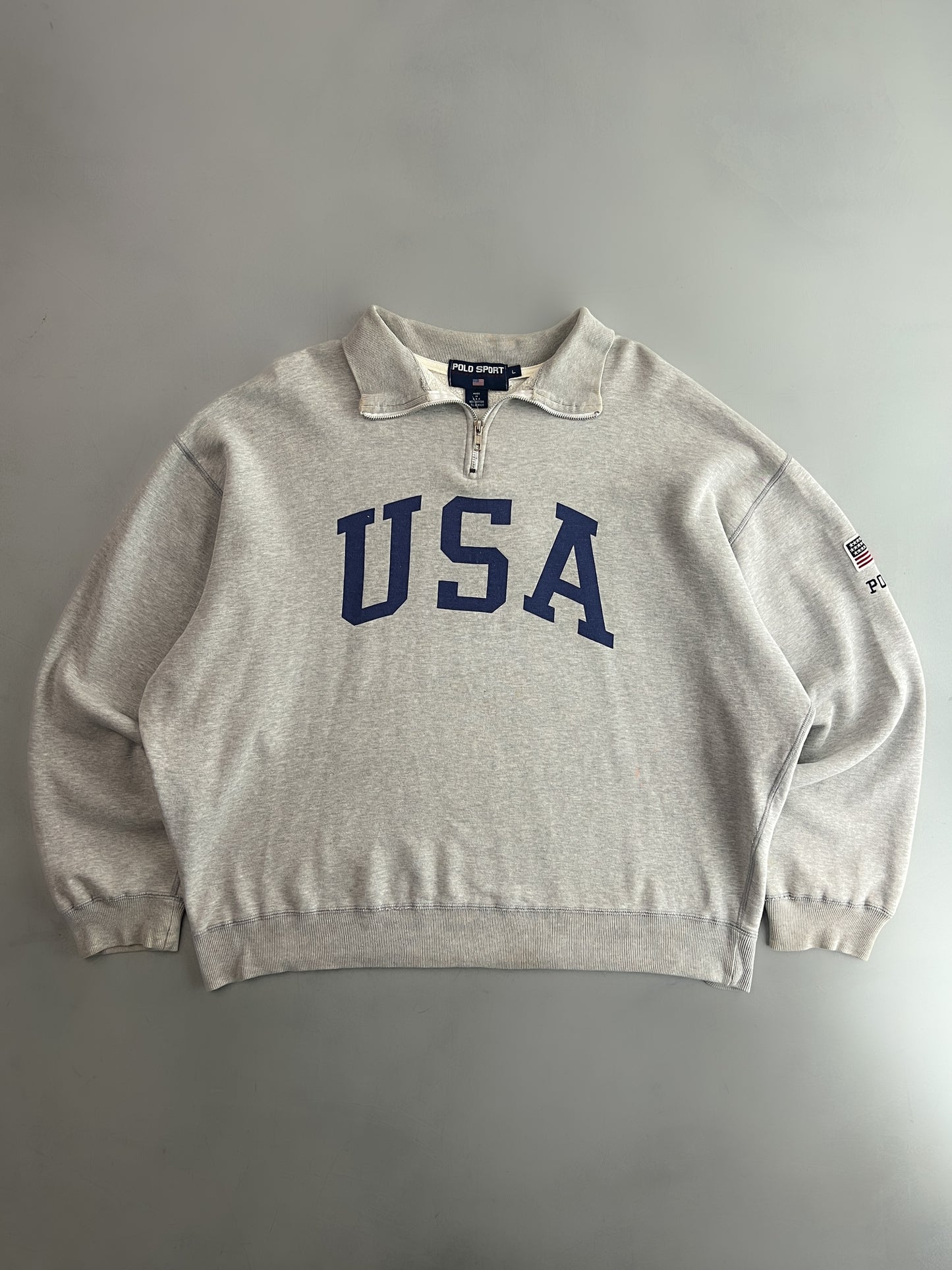 Polo Sport Quarter Zip USA Sweatshirt [XL]