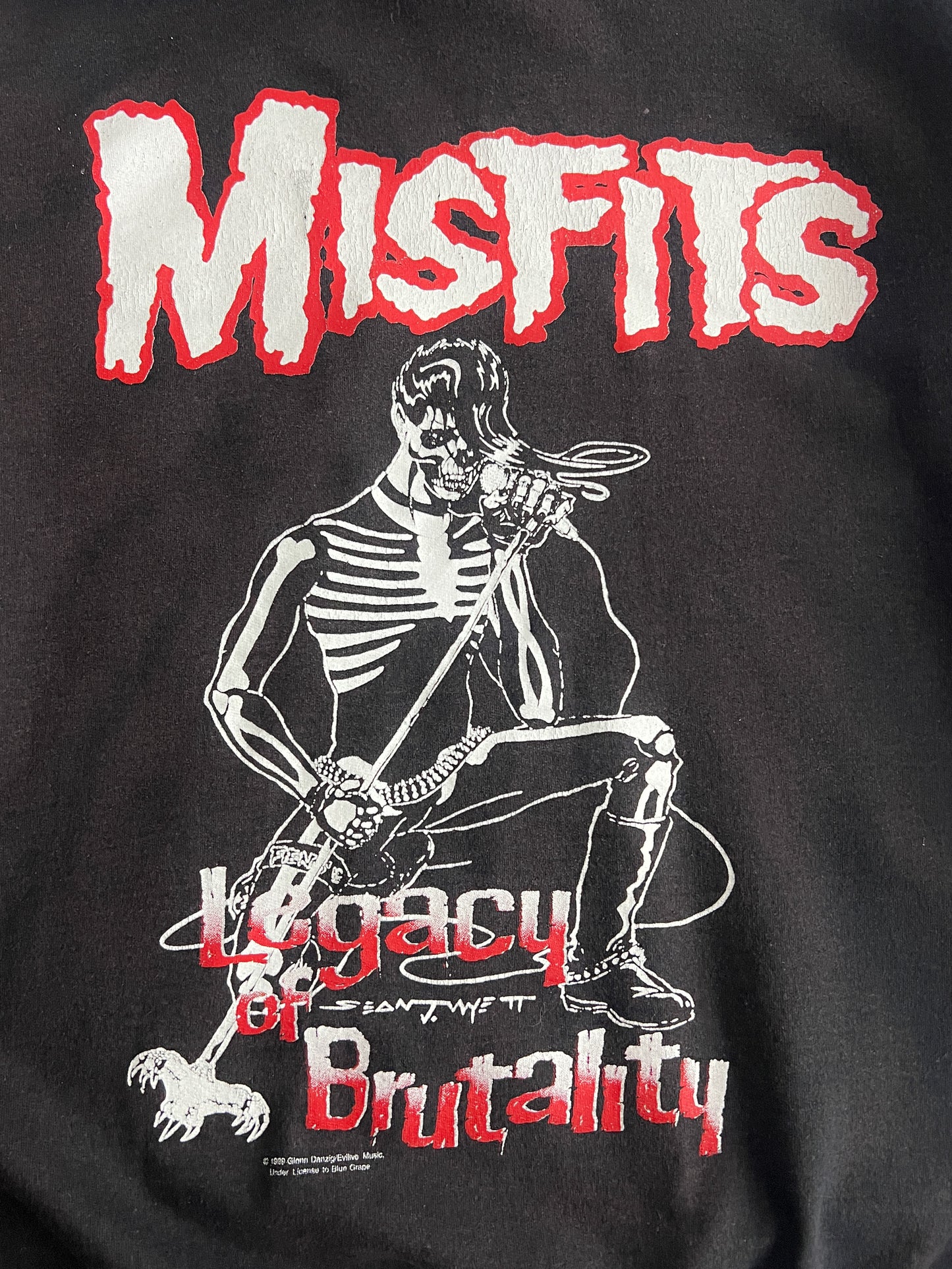1990's Sun faded Misfits Hoodie [L]
