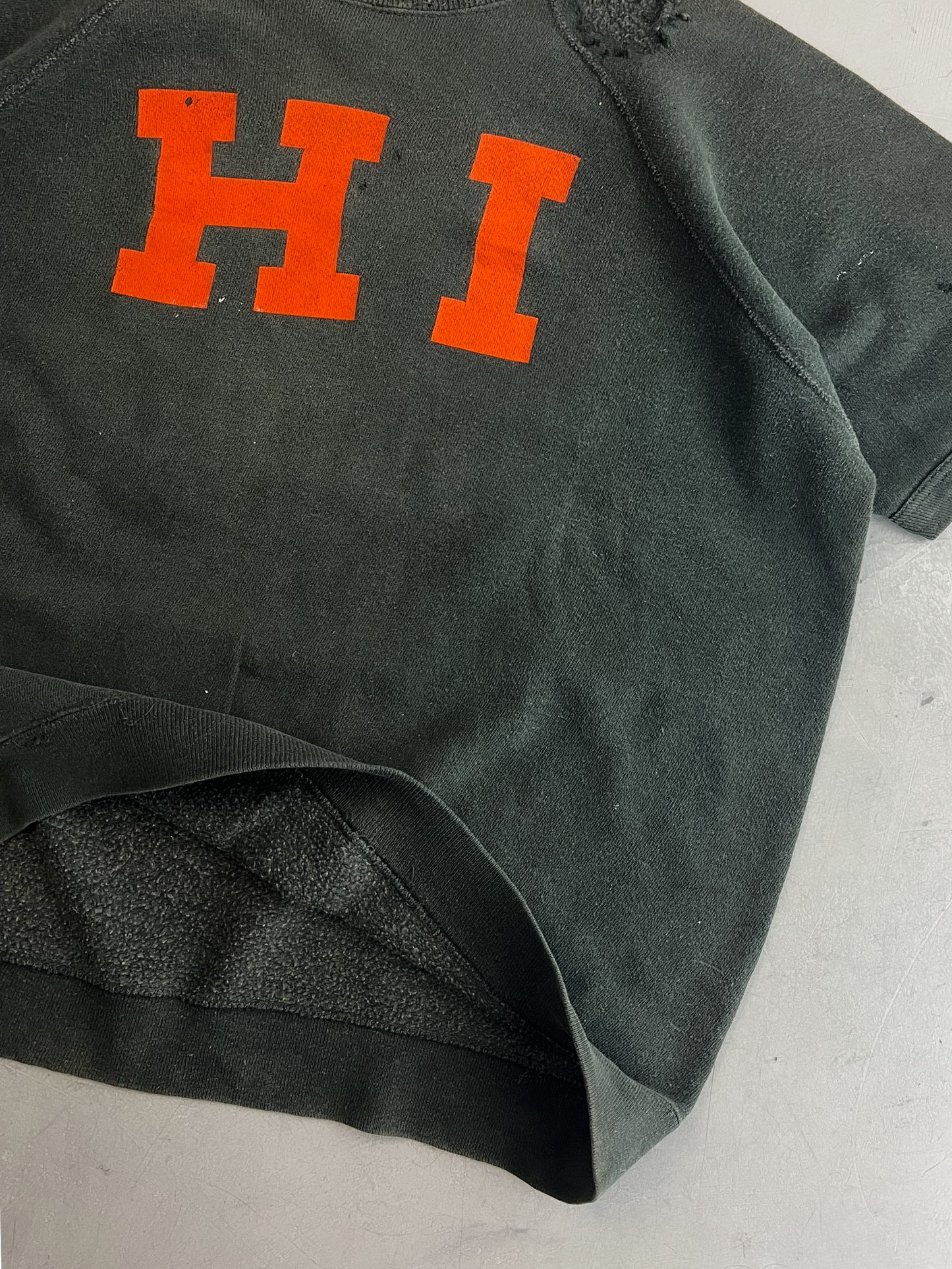 1960’s Champion Blue Bar Hi-Land-Inn Short Sleeve Sweatshirt [XL]