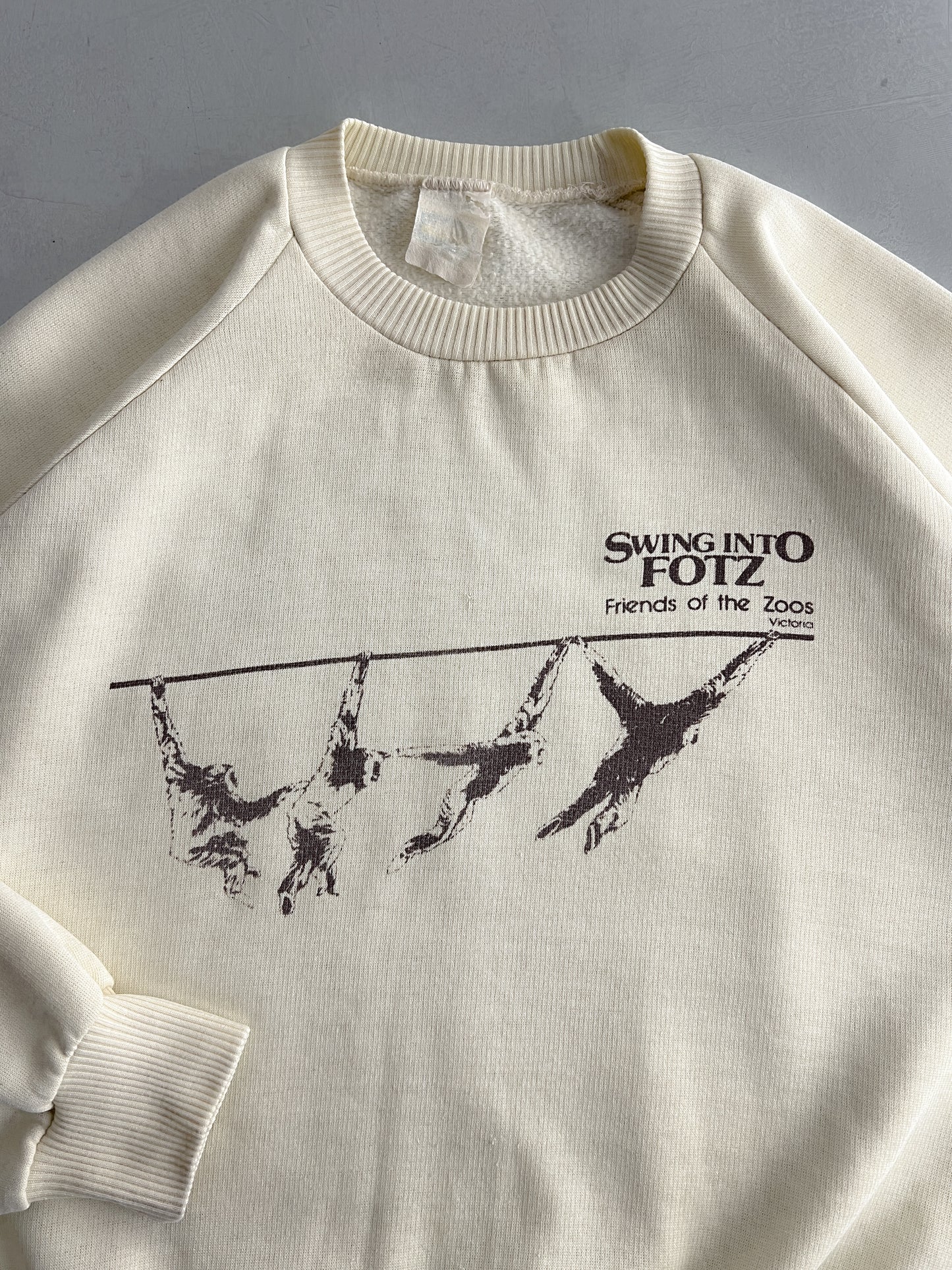1970's Friends Of the Zoo Raglan Sweatshirt [S]
