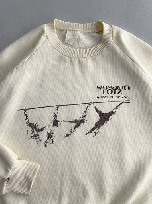 1970's Friends Of the Zoo Raglan Sweatshirt [S]