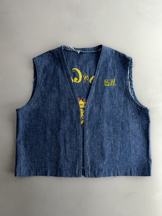 Knights Of Columbus Chain Stitch Denim Vest [L/XL]