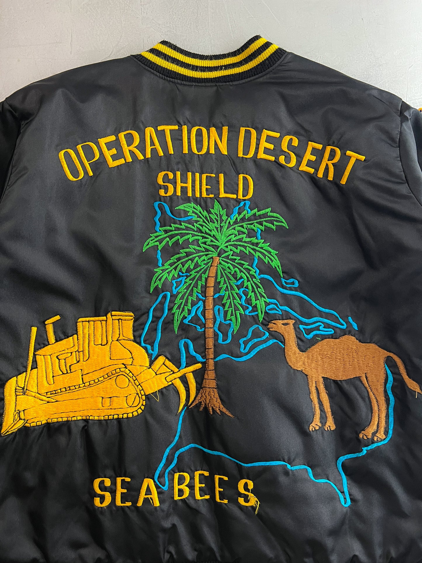 1990's Operation Desert Shield “SEABEES” Souvenir Jacket [L]