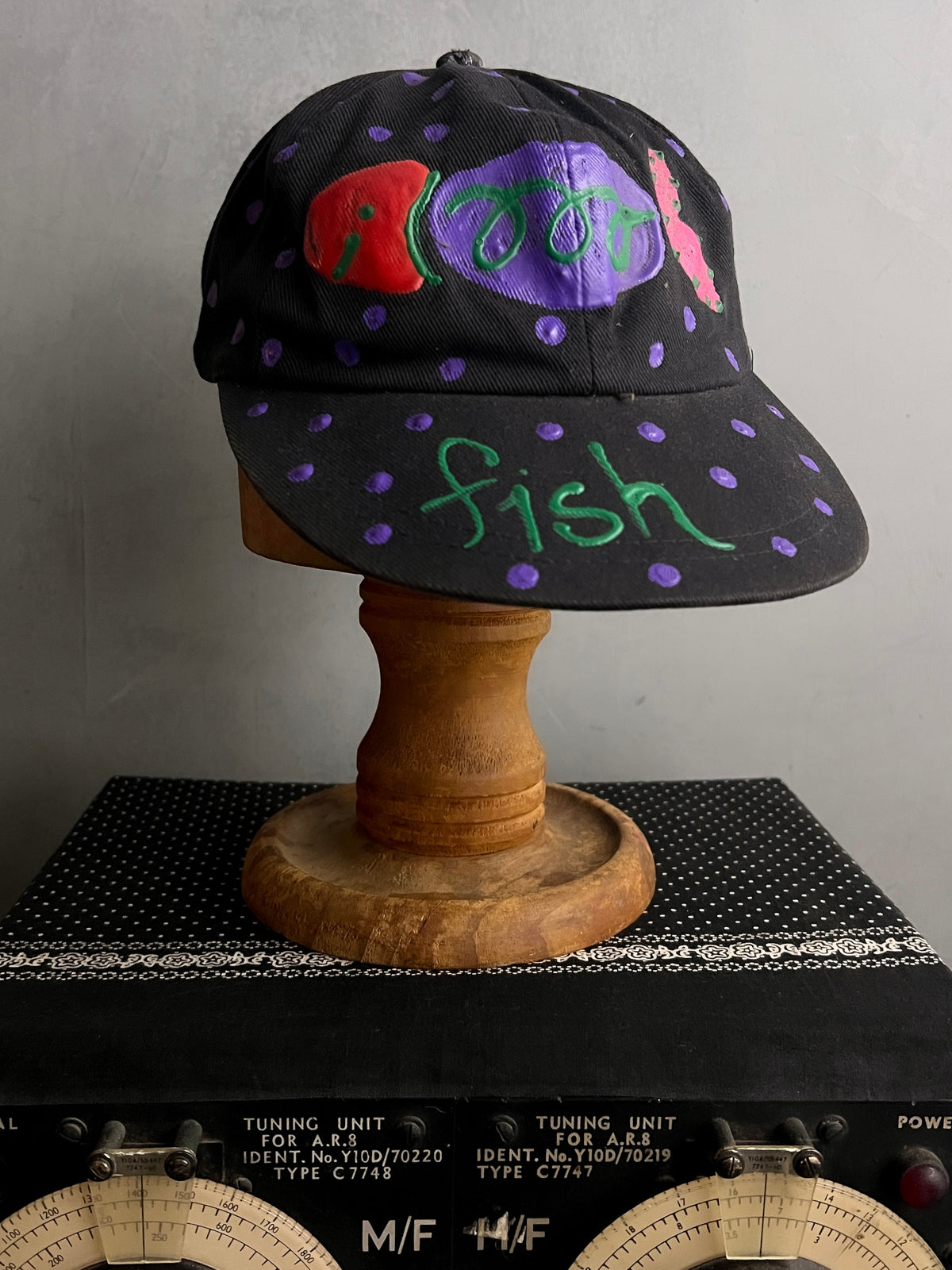 Hand Painted Fish Cap