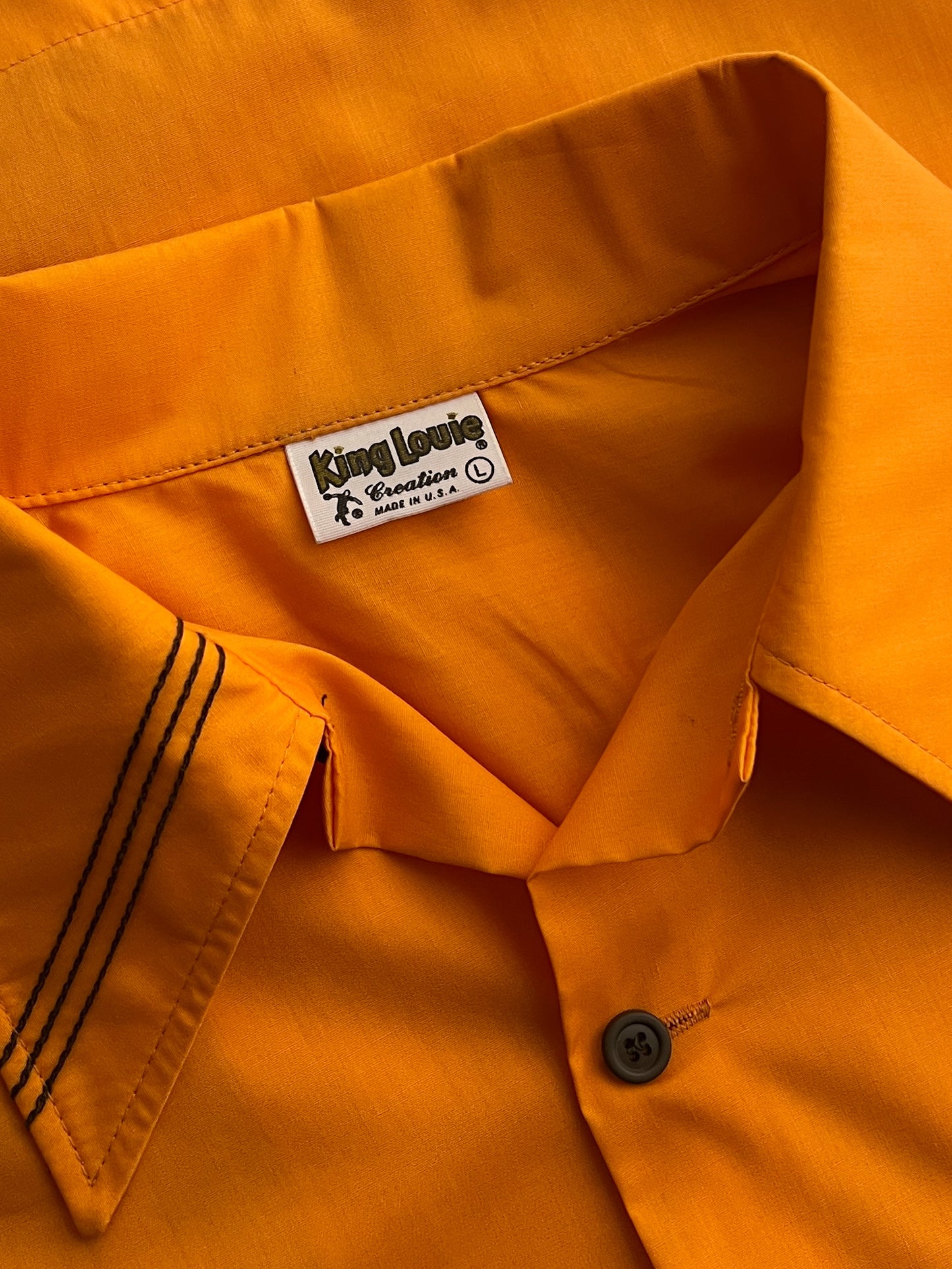 1970's King Louie 'Central Masonry' Bowling Shirt [L/XL]