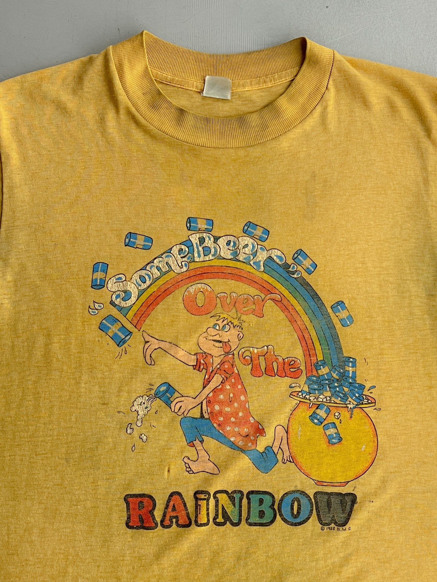 1980's Paper Thin "Some Beer Over The Rainbow" Tee [M]