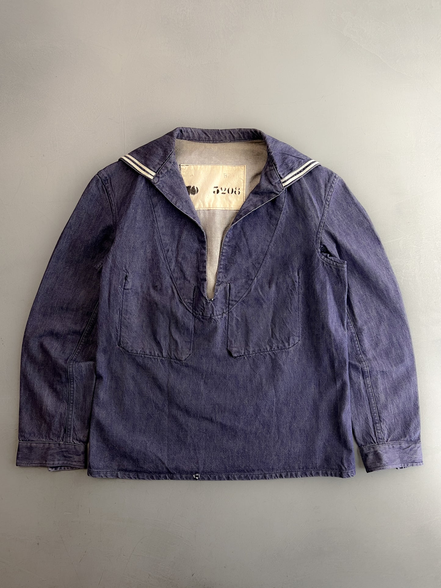 50's/60's French Naval Denim Sailors Smock [M]