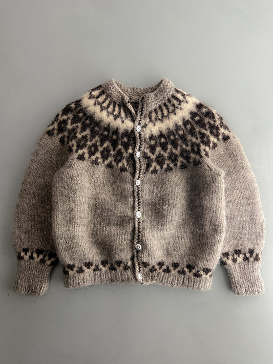 1970's Scandinavian Lopi Wool Cardigan [XS]