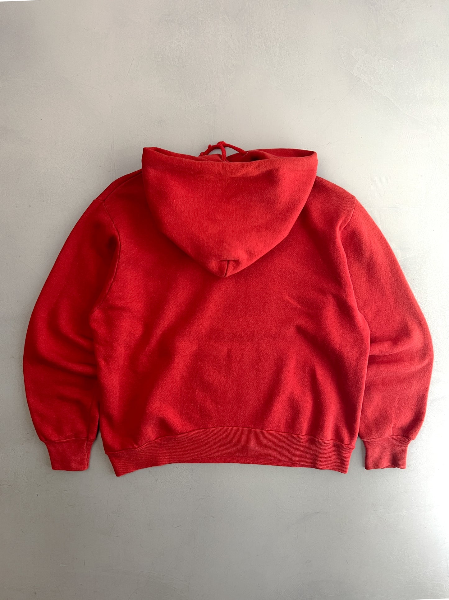 60's/70's Faded Grants Red Hooded Sweatshirt [M]