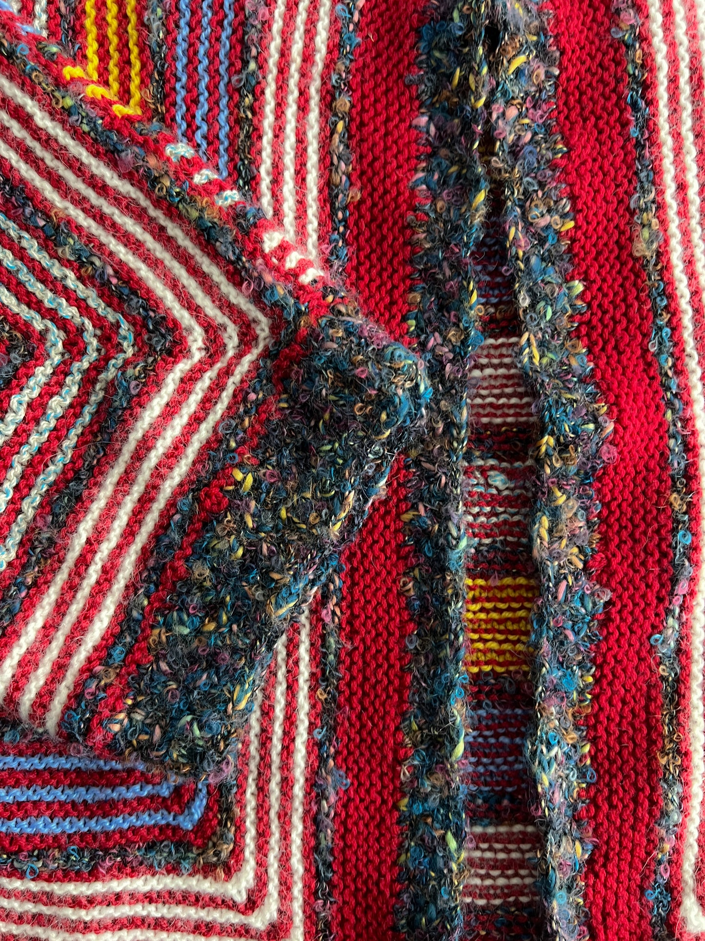 Hand Knit Multi Coloured Cardigan [W6-12]