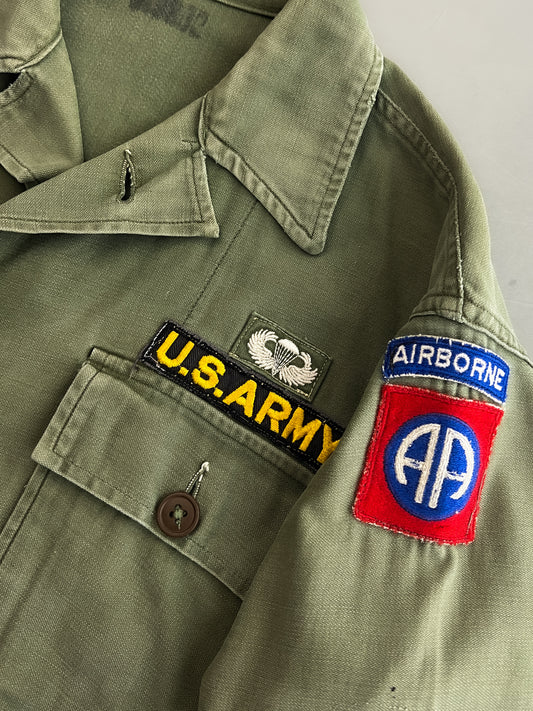 1960s U.S. Army 82nd Airborne OG-107 Utility Shirt [S/M]