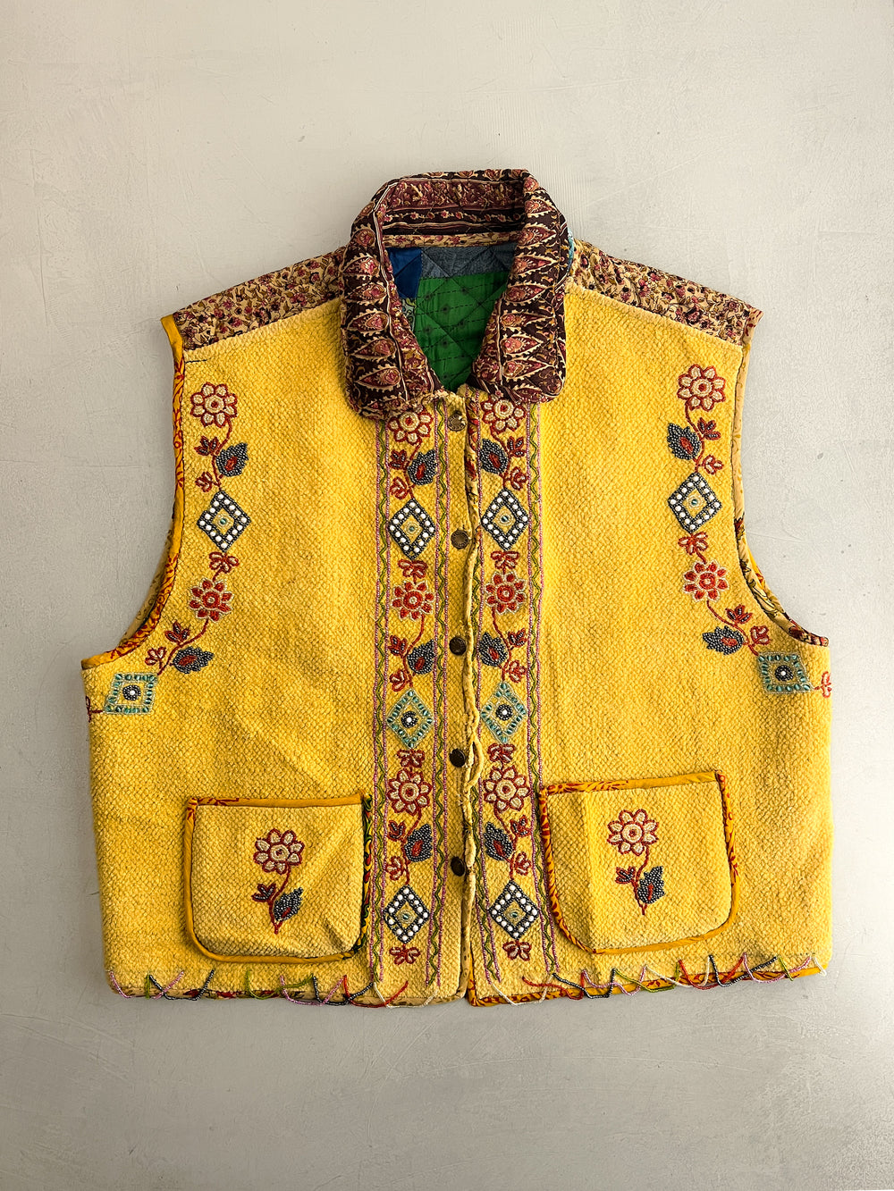 1970's Beaded Folk Vest [M/L]