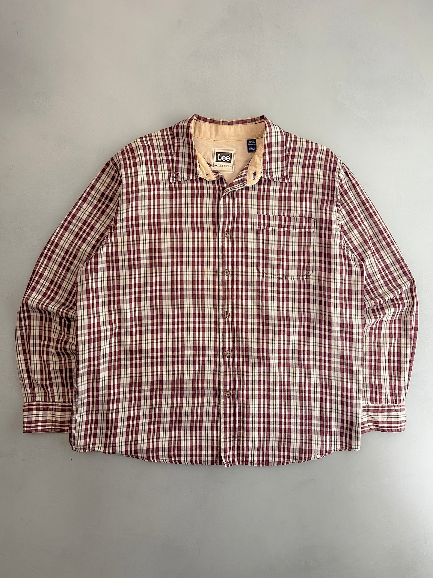 Lee Plaid Cotton Shirt [XL]