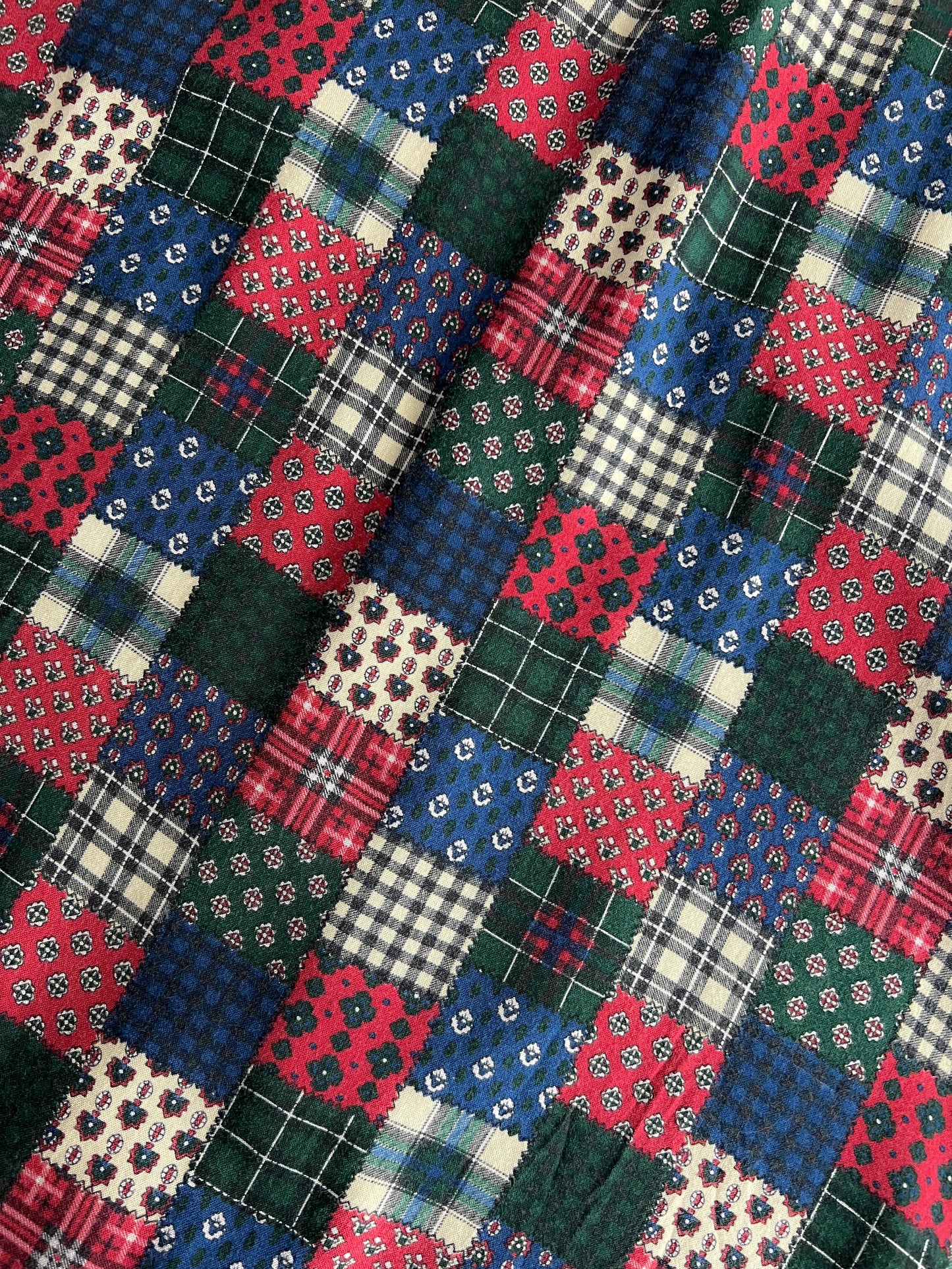 Patchwork Print Cotton Shirt [M/L]
