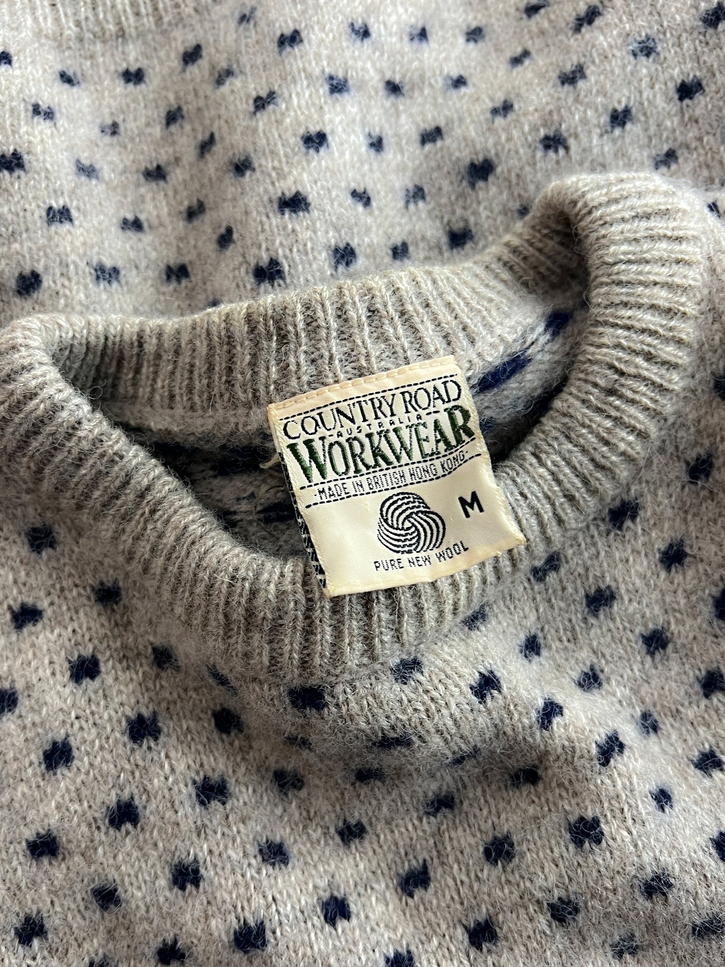 1980's Country Road Workwear Wool Sweater [M]