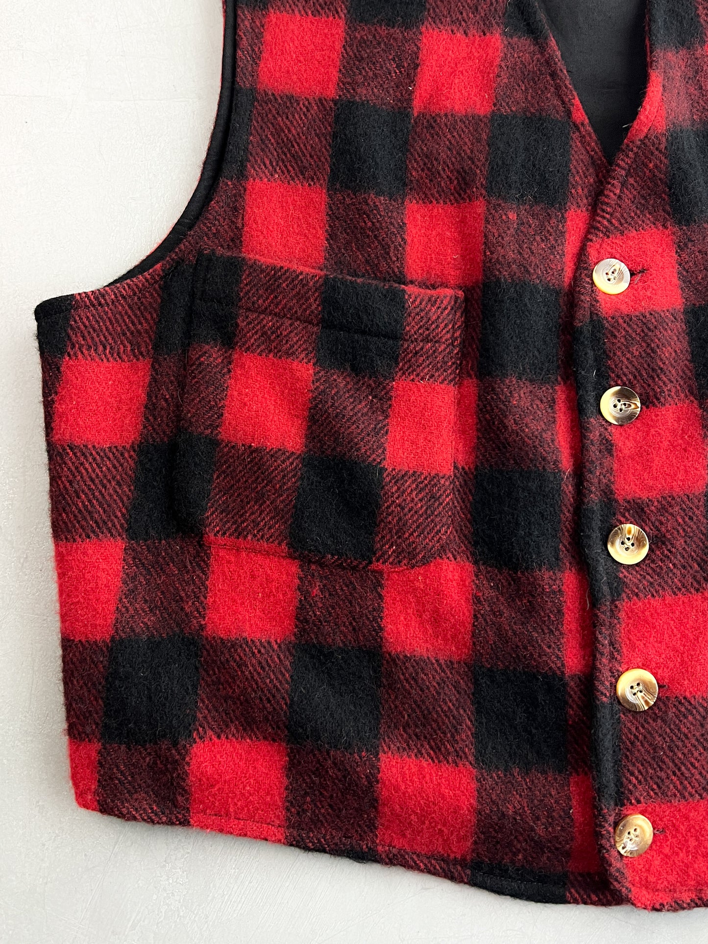Buffalo Plaid Wool Vest [L/XL]