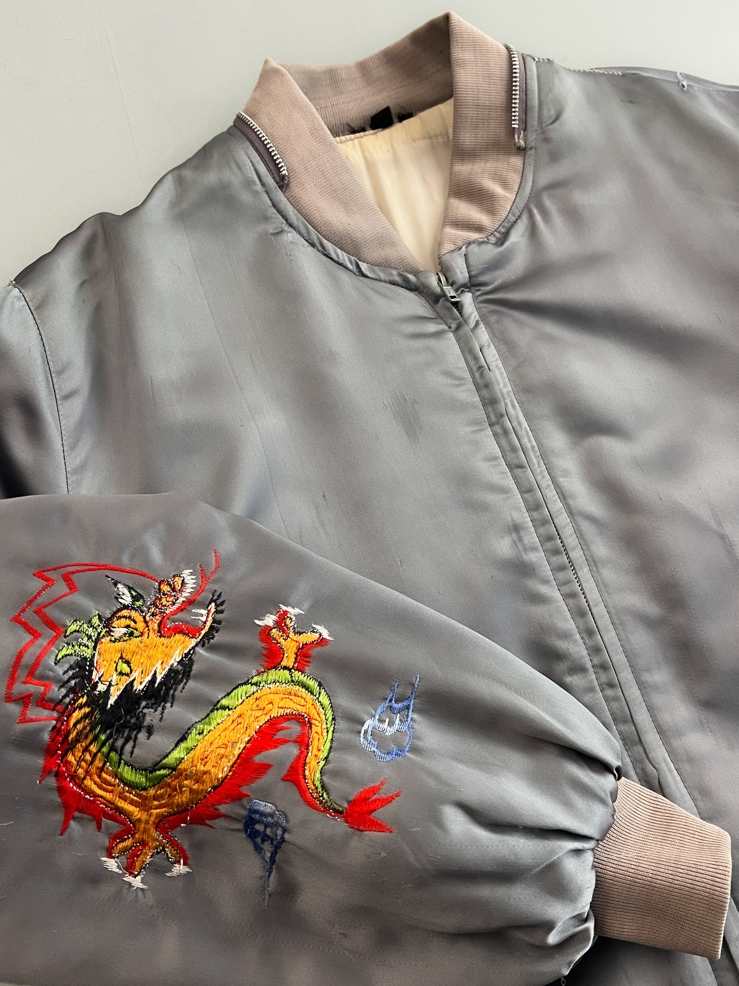 1980's Far East Satin Souvenir Jacket [L/XL]