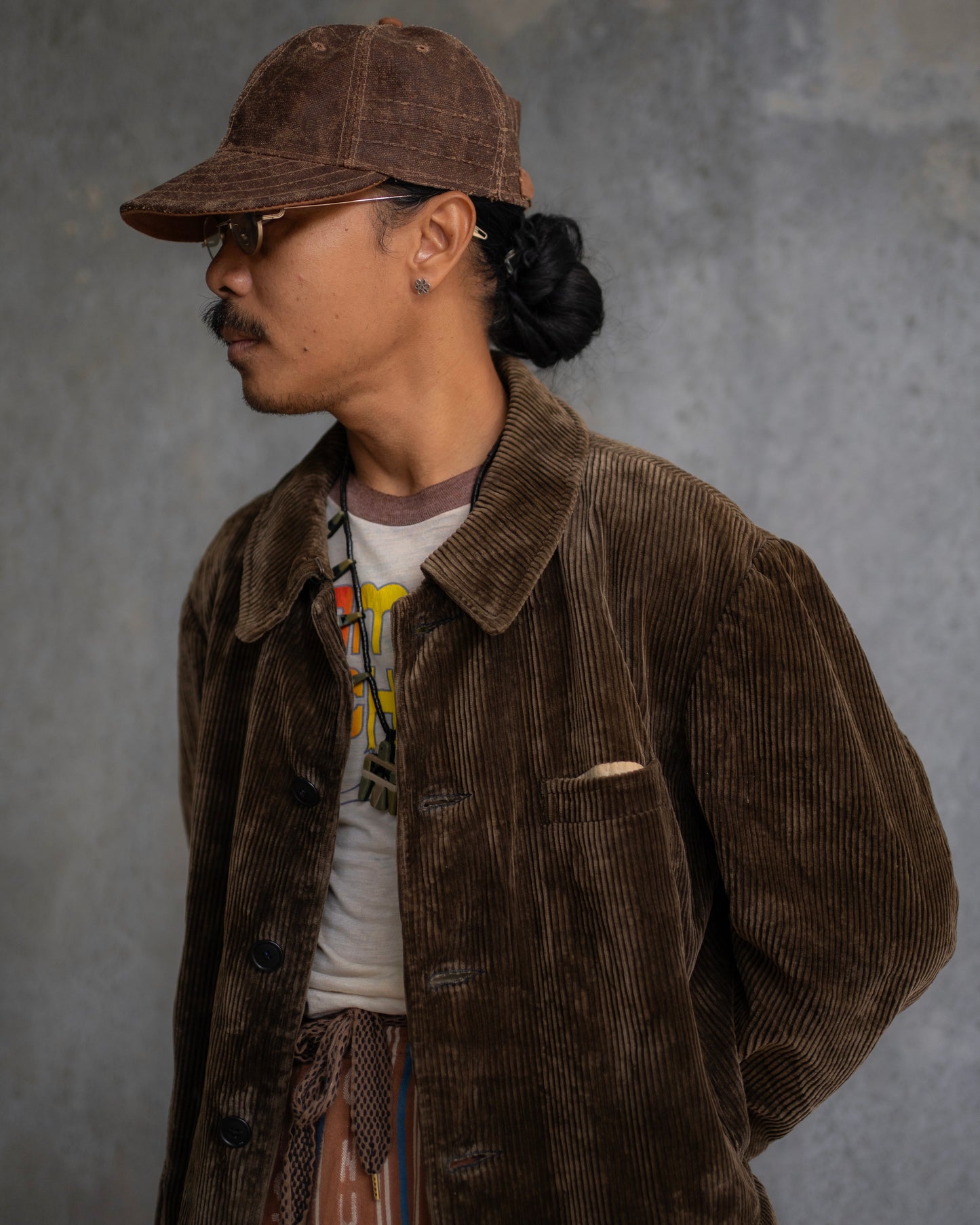40's French Corduroy Hunting Jacket  [L/XL]