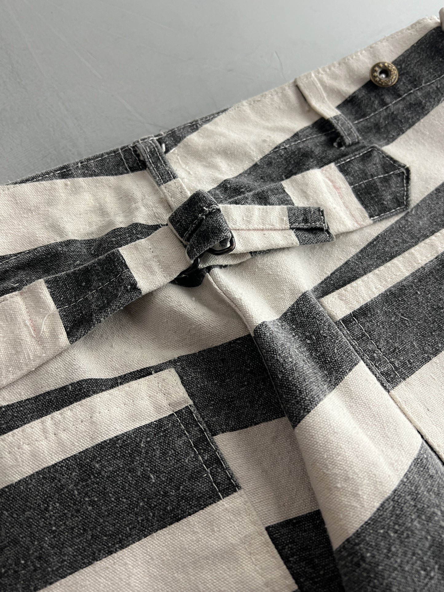 Buckle Back Canvas Prison Pants