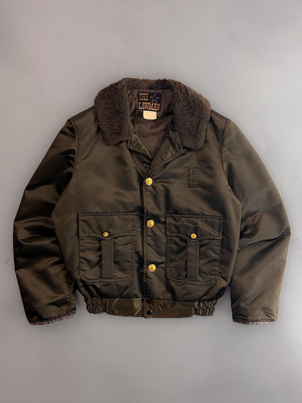 The Lawman Nylon Bomber Jacket [L]