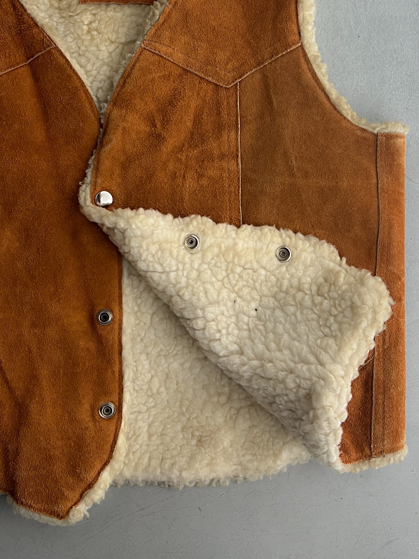 Suede Shearling Vest [M]