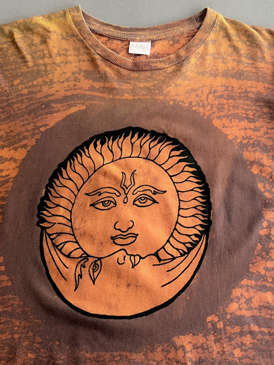 1990's Sun and Moon Tie Dye Tee [L]