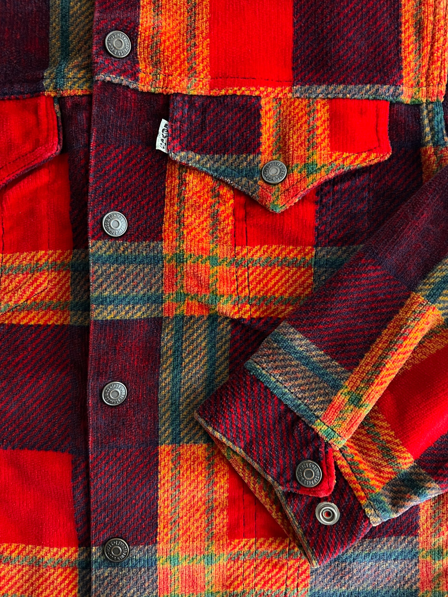 1970's Levi's Corduroy Plaid Jacket [S]
