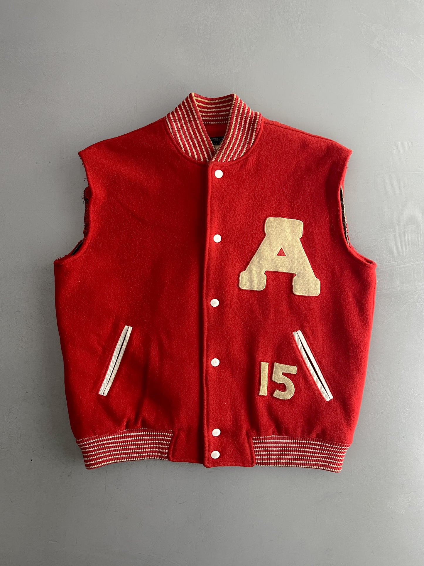 'A' Wool Varsity Vest [L]