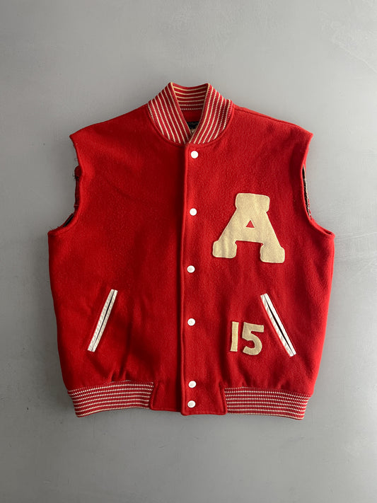 'A' Wool Varsity Vest [L]