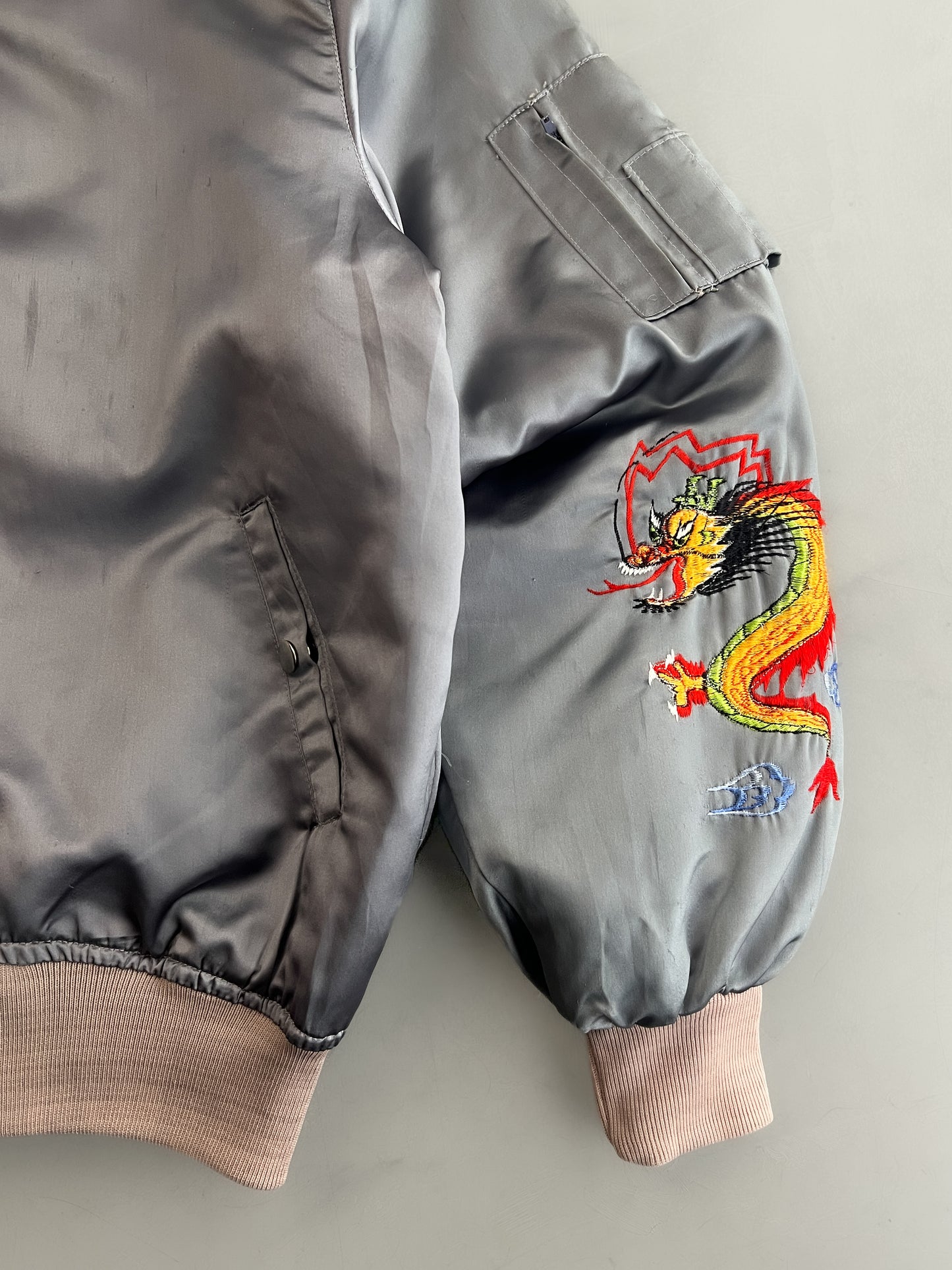 1980's Far East Satin Souvenir Jacket [L/XL]