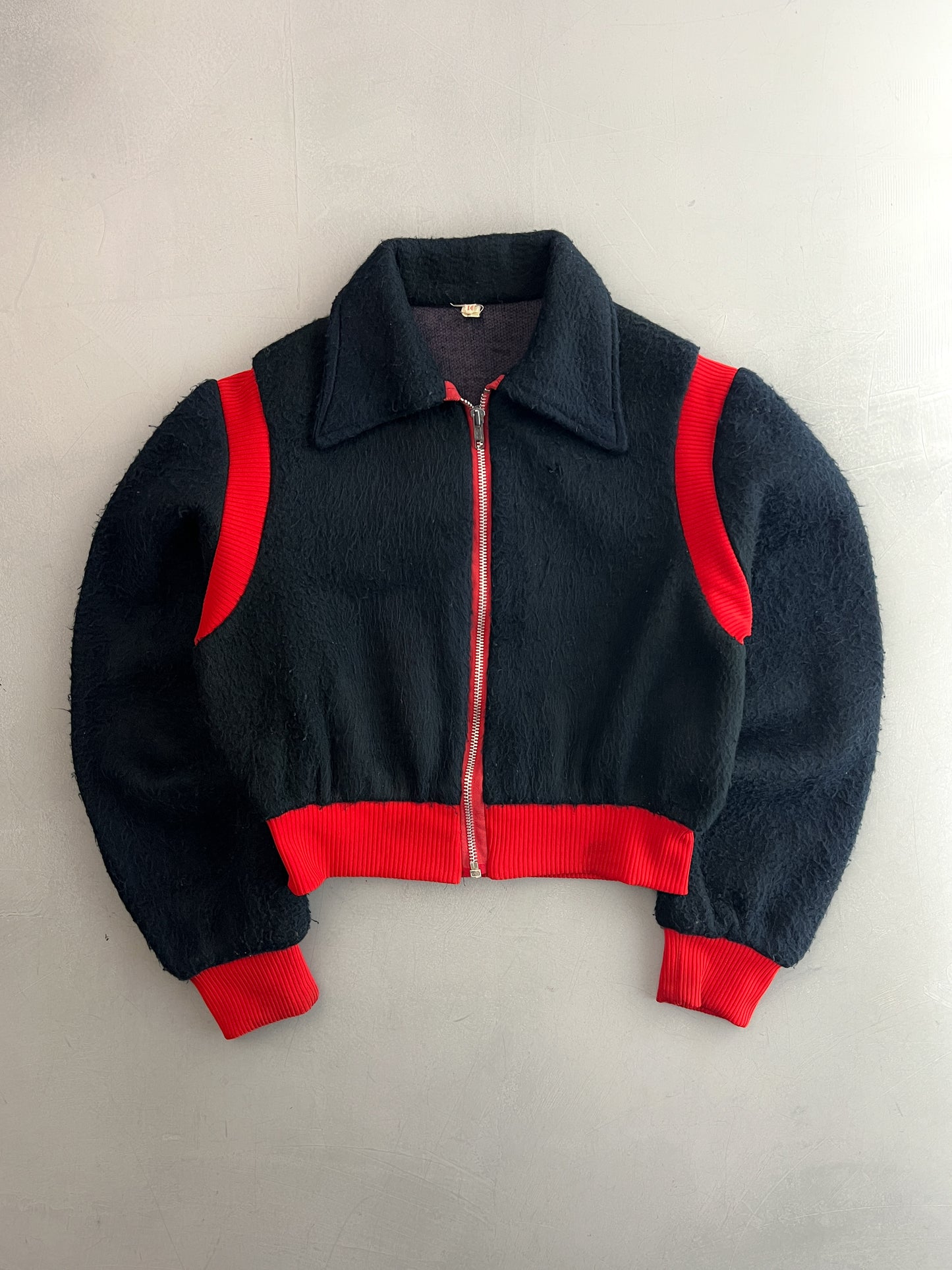 60's/70's Fleece Zip Jacket [XS]