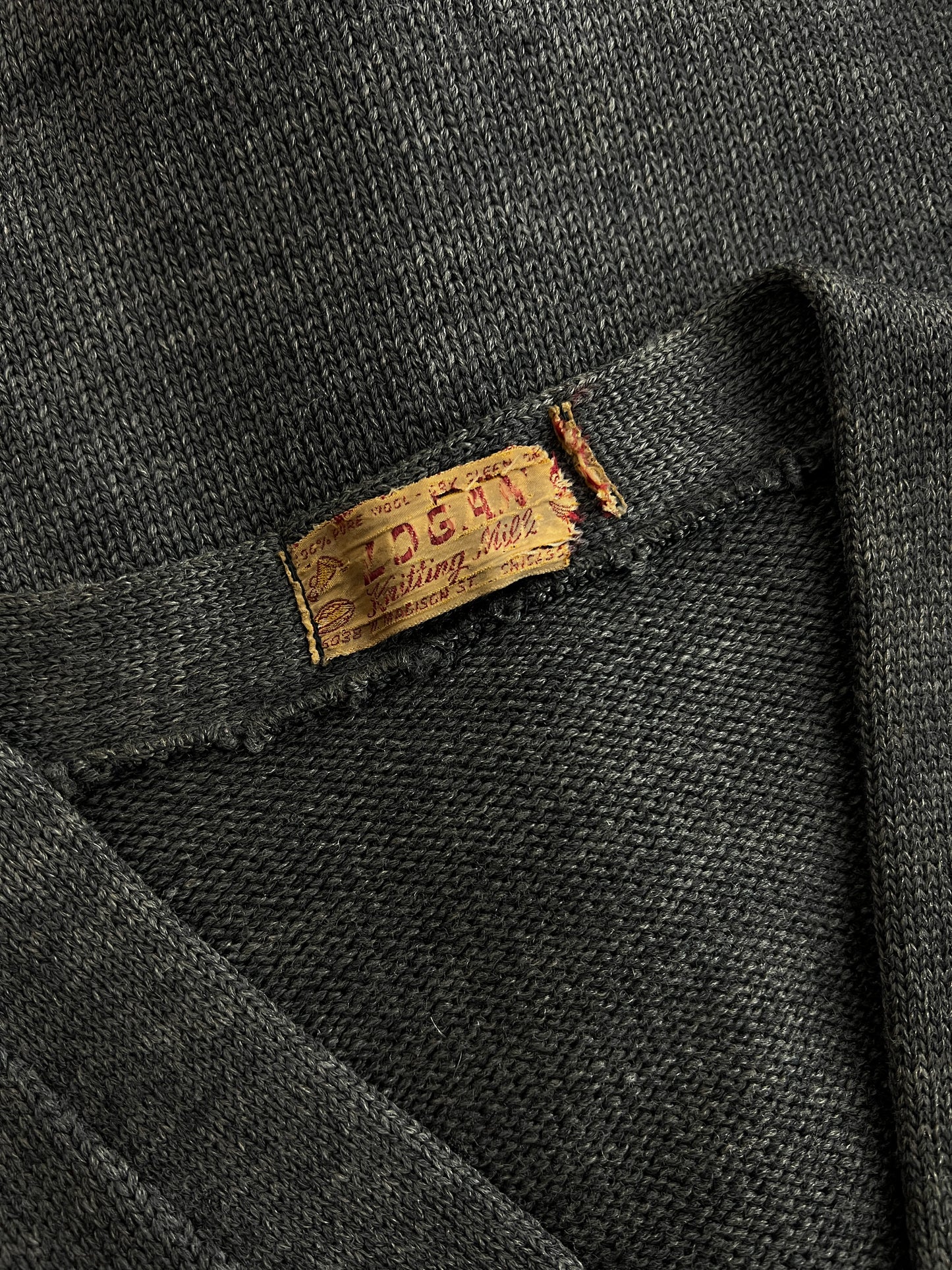 40's/50's Logan Knitting Mills Letterman Cardigan [L]