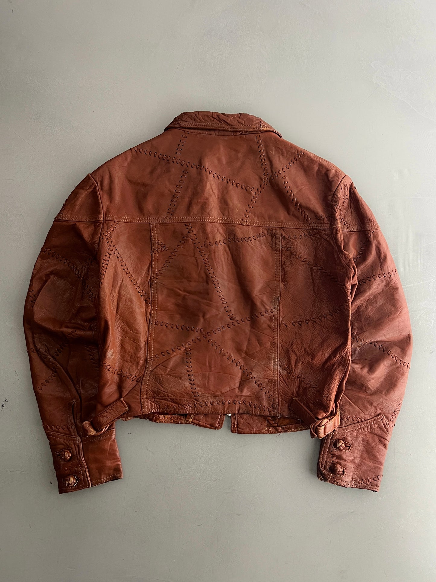 1970's Whip Stitch Leather Jacket [M]
