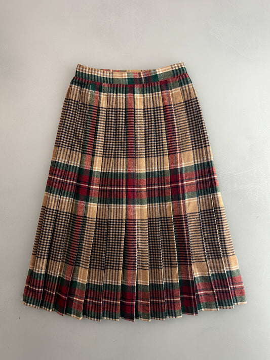 G.J. Forbes Pleated Wool Skirt [27"]