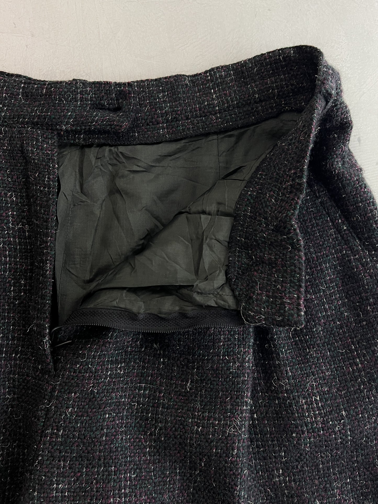 1980's Pleated Tweed Balloon Trousers [27"]