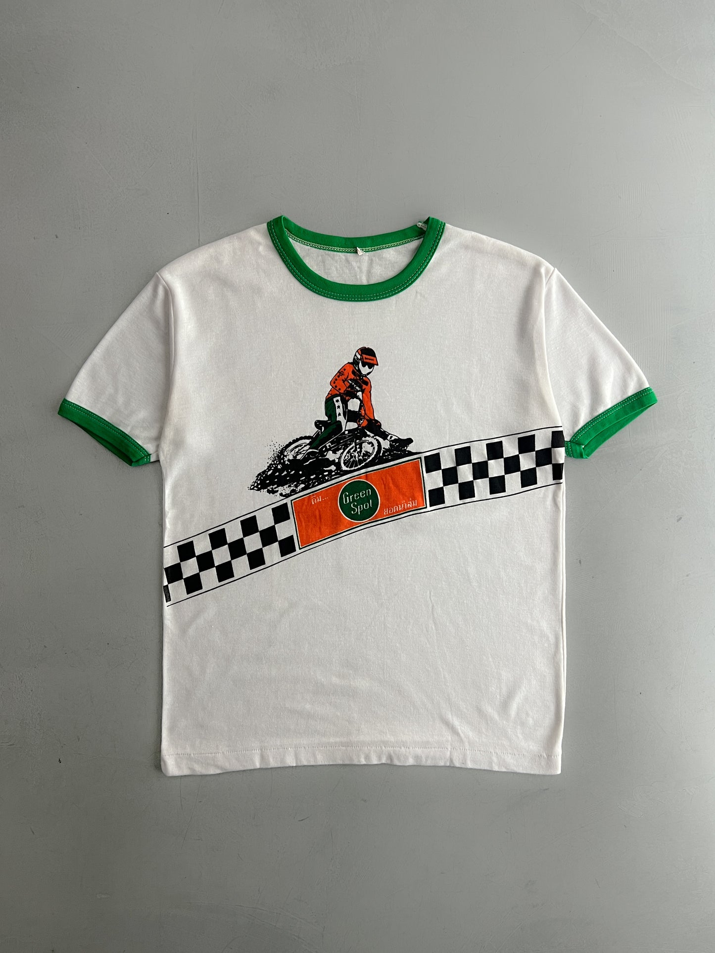 Green Spot Motor Cross Tee [S/M]