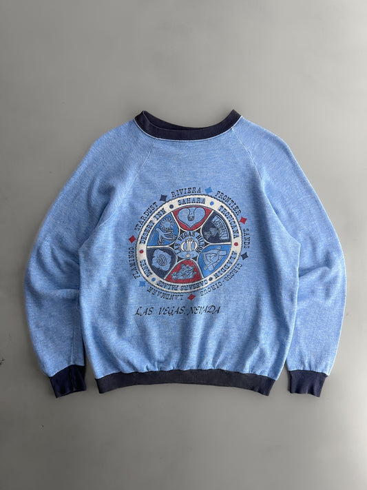 1970’s 2-Tone Las Vegas Hilton Raglan Sweatshirt [M]