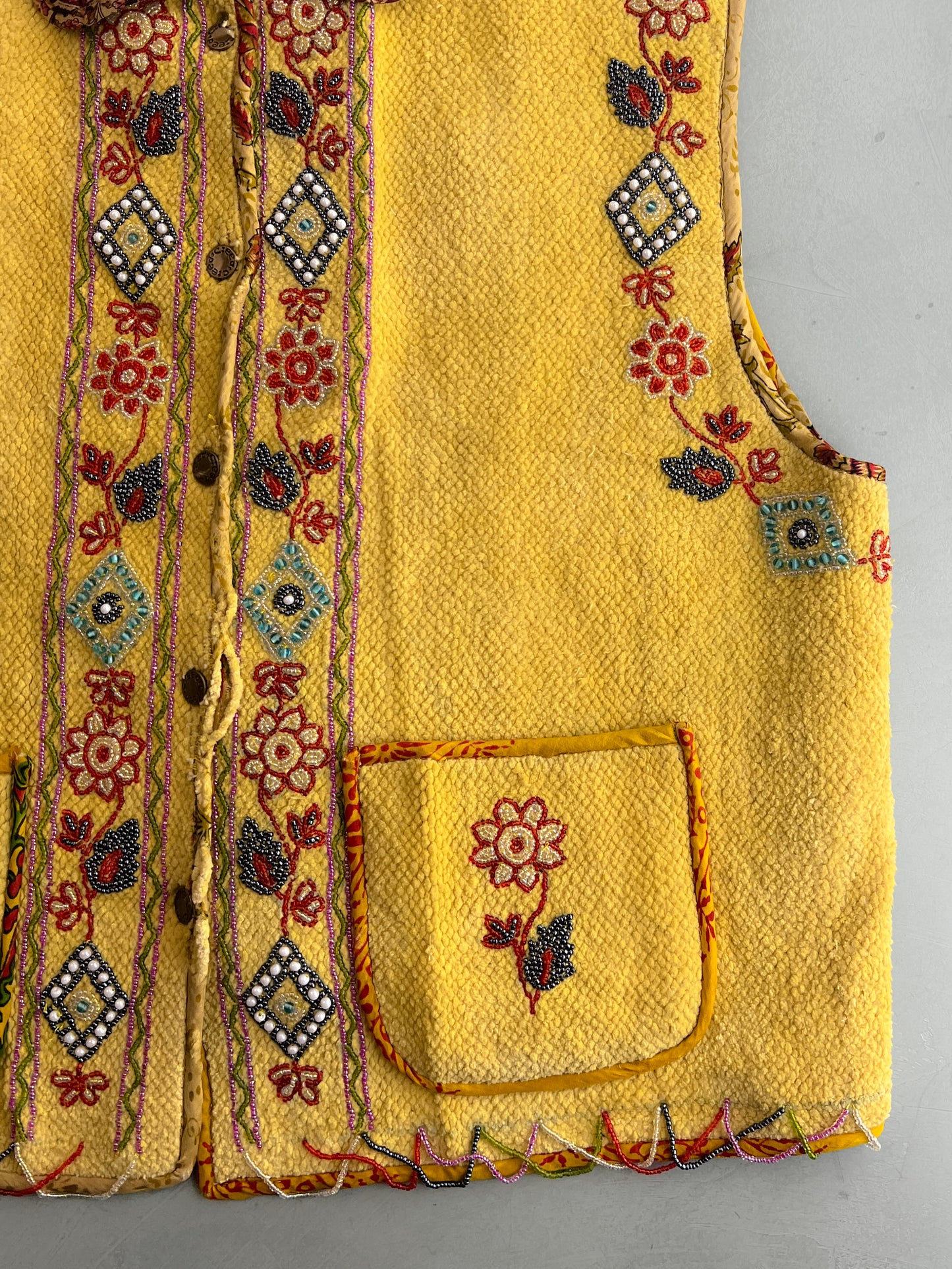 1970's Beaded Folk Vest [M/L]